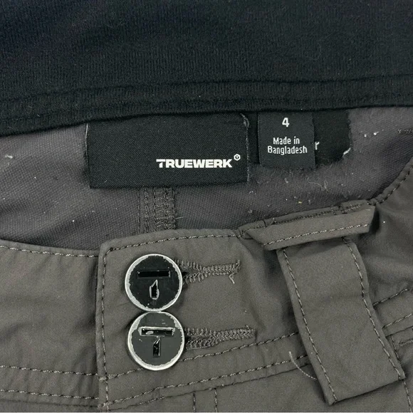 TRUEWERK Women's Gray Cargo Pants Workwear Outdoor Rugged Stretch Size 4 - Picture 6 of 11